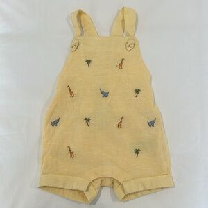 NWOT Janie and Jack Baby Safari Embroidered
Linen-Cotton Overall